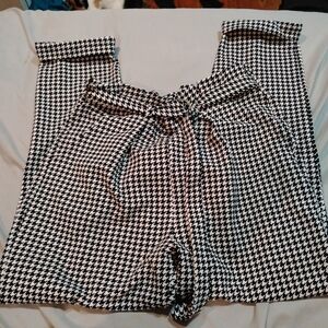Black and White Houndstooth Pants